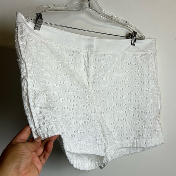Vineyard Vines Women White Eyelet Shorts Plus 16 Old Money Country club Classic - Picture 8 of 16